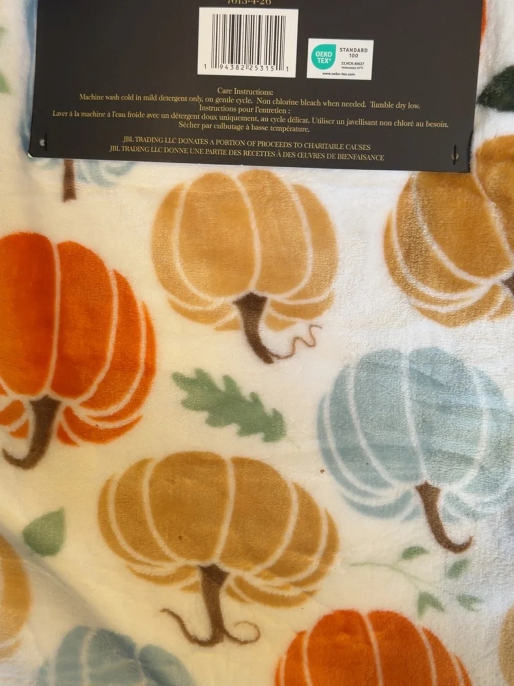 Rachel Roy Pumpkin Fall Plush Throw 🎃🍂